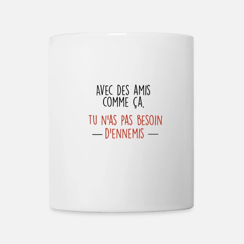amis/ennemis2 - Mug blanc - blanc