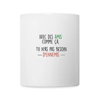 amis/ennemis3 - Mug blanc - blanc - Devant