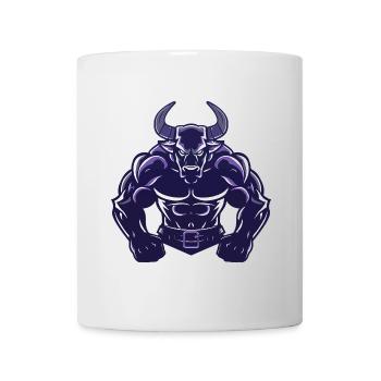Bulle Muskeln Bodybuilding Taurus - Tasse - Weiß - Vorne