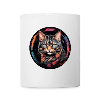 California Spangled Cat Katze in Aquarell - Tasse - Weiß - Vorne