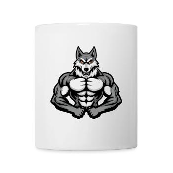 Husky Dog Muscles Bodybuilding - Mug - white - Front