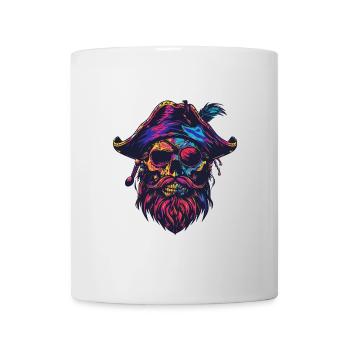 Crâne de pirate - Mug blanc - blanc - Devant
