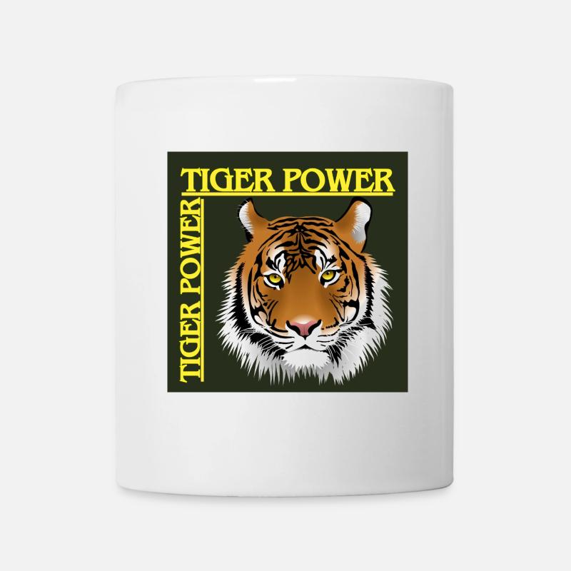 Die Macht des Tigers - Tasse - Weiß