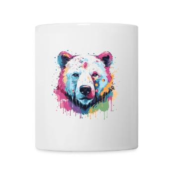 Polar Bear Animal Pop Art Head Polar Bear - Mug - white - Front