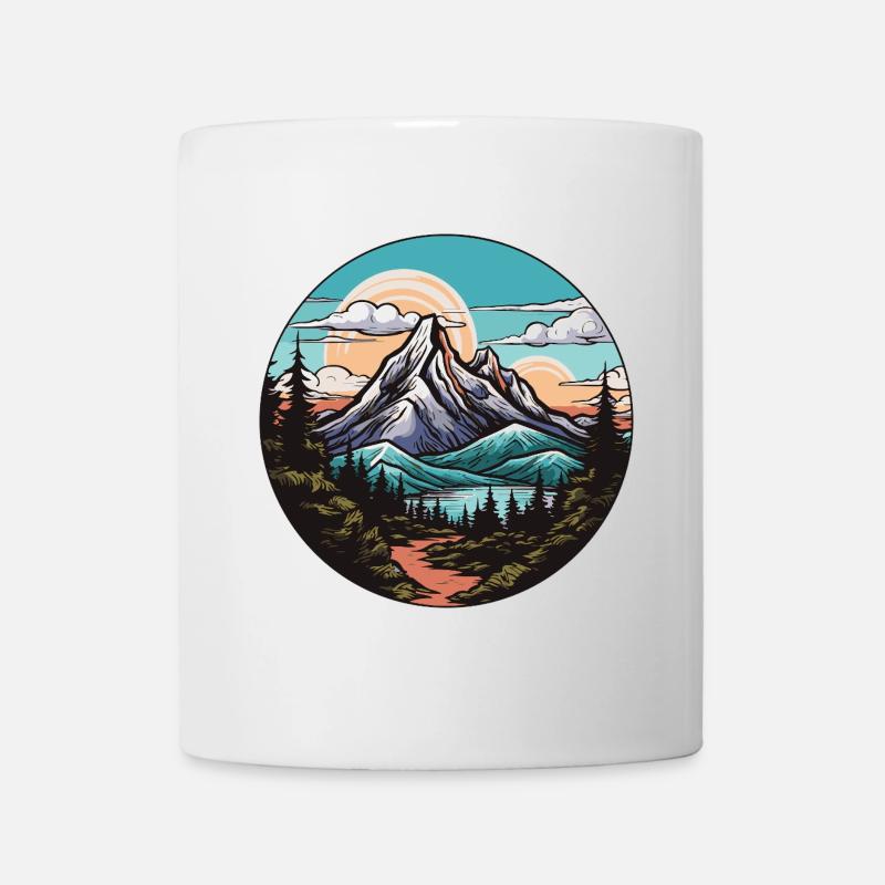 Paysage de montagnes - Mug blanc - blanc