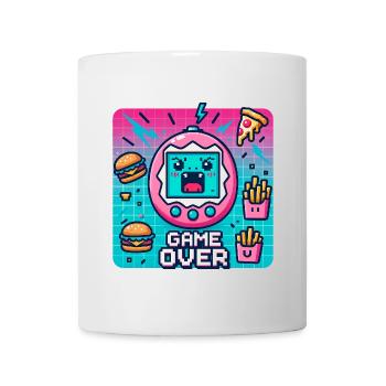 Pixel console, retro and snacks - Mug - white - Front