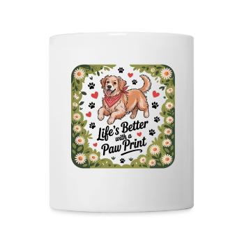 Life’s Better with a Paw Print - Tasse - Weiß - Vorne
