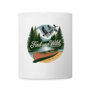Find Your Wild – Canoe Adventure - Tasse - Weiß - Vorne