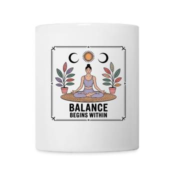 L’équilibre commence à l’intérieur - Yoga - Mug blanc - blanc - Devant