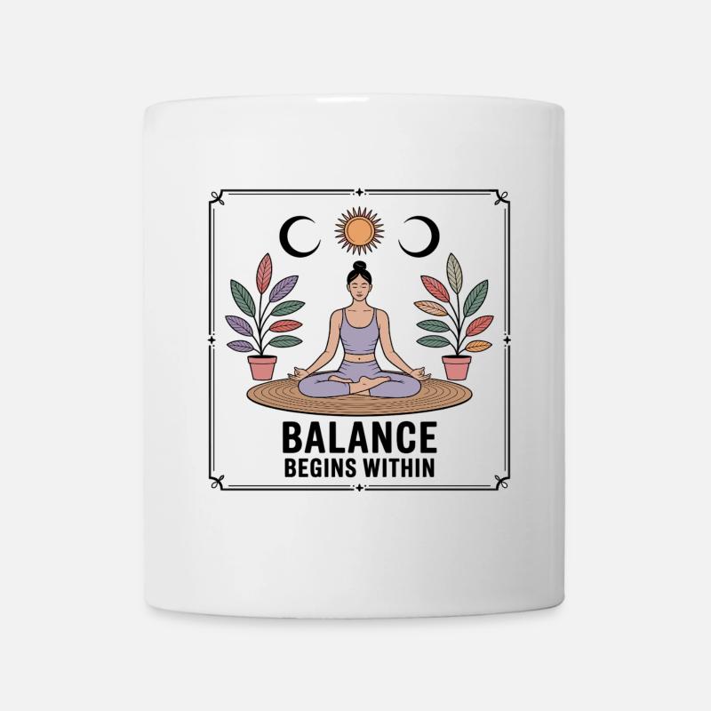 Balance Begins Within - Yoga - Tasse - Weiß