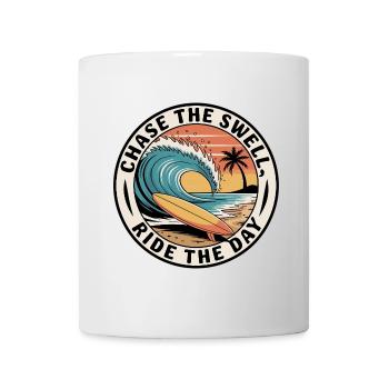 Chase the Swell, Ride the Day - Tasse - Weiß - Vorne