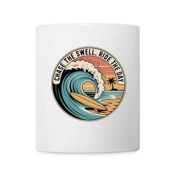 Chase the Swell, Ride the Day - Tasse - Weiß - Vorne