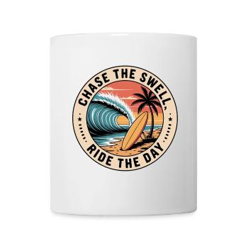 Chase the Swell, Ride the Day - Tasse - Weiß - Vorne