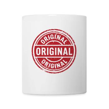 Original Stamp logo. Original Rubber Stamp design. - Mug - white - Front