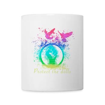 LGBT,protect the dolls, bunt, graffiti - Tasse - Weiß - Vorne