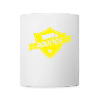blason routier - Mug blanc - blanc - Devant