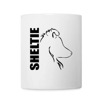 SHELTIE PROFILE dog dogs Wilsigns - Mug - white - Front