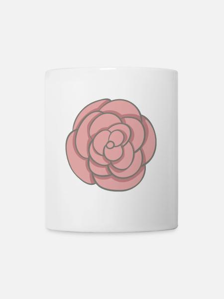 Rose - Tasse - Weiß