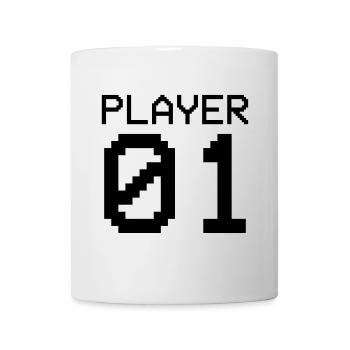 Player 01 Paar Nerd Geek - Tasse - Weiß - Vorne