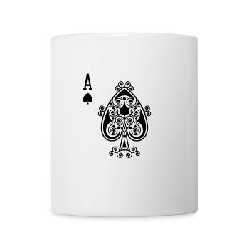 As de pique carte à jouer - Mug blanc - blanc - Devant