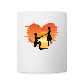 Marriage proposal marrying wedding couple proposal - Mug - white - Front