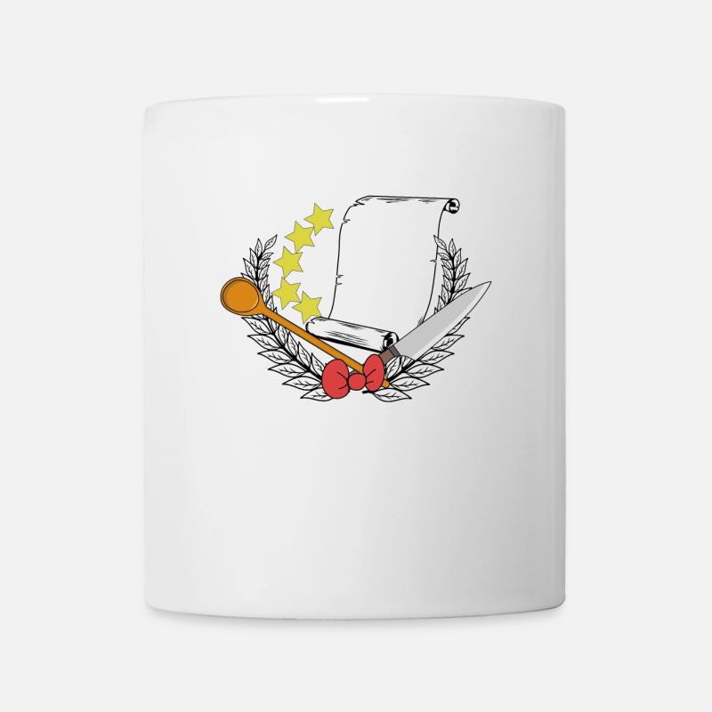 Chef étoilé Chef étoilé Carte du restaurant - Mug blanc - blanc