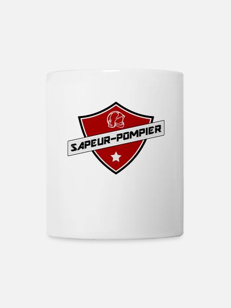 blason sapeur-pompier - Mug blanc - blanc