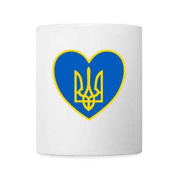Ukraine Coat of Arms Heart - Mug - white - Front