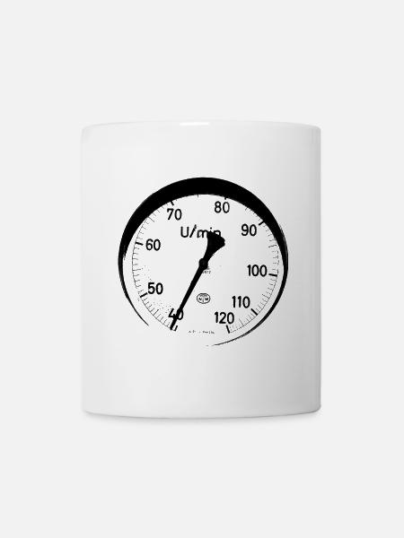 umdrehungen schwarz - Tasse - Weiß