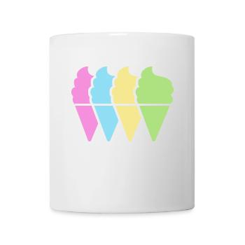 softeis in der waffel naschkatze icecream - Tasse - Weiß - Vorne