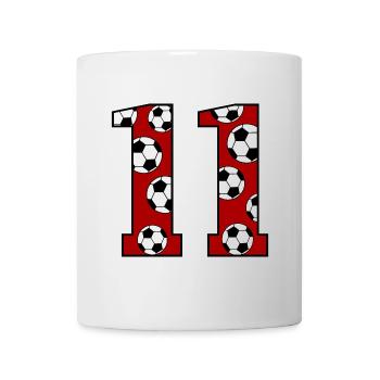11th Birthday Football Red - Mug - white - Front