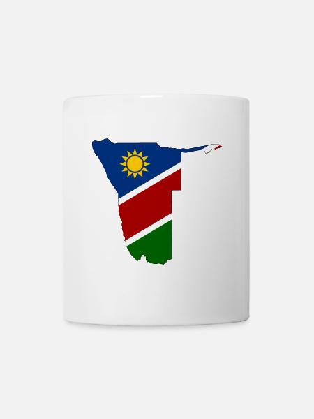 Namibia Flagge Landkarte - Tasse - Weiß