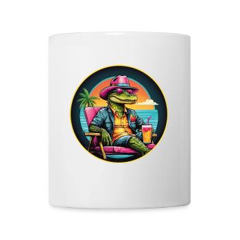 Cooler Alligator Born To Be Awesome - Tasse - Weiß - Vorne