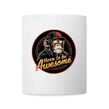 Cool Chimpanzee Born To Be Awesome - Mug - white - Front