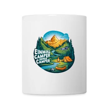 Einmal Camper immer Camper Naturerlebnis pur - Tasse - Weiß - Vorne