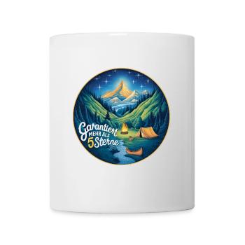 1000 Sterne Sternenhimmel beim Campen - Tasse - Weiß - Vorne