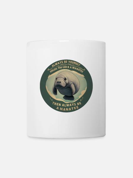 Be yourself or be a Manatee Wisdom - Mug - white