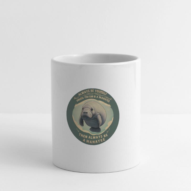 Sei Du selbst oder sei ein Manatee Lebensweisheit Tasse