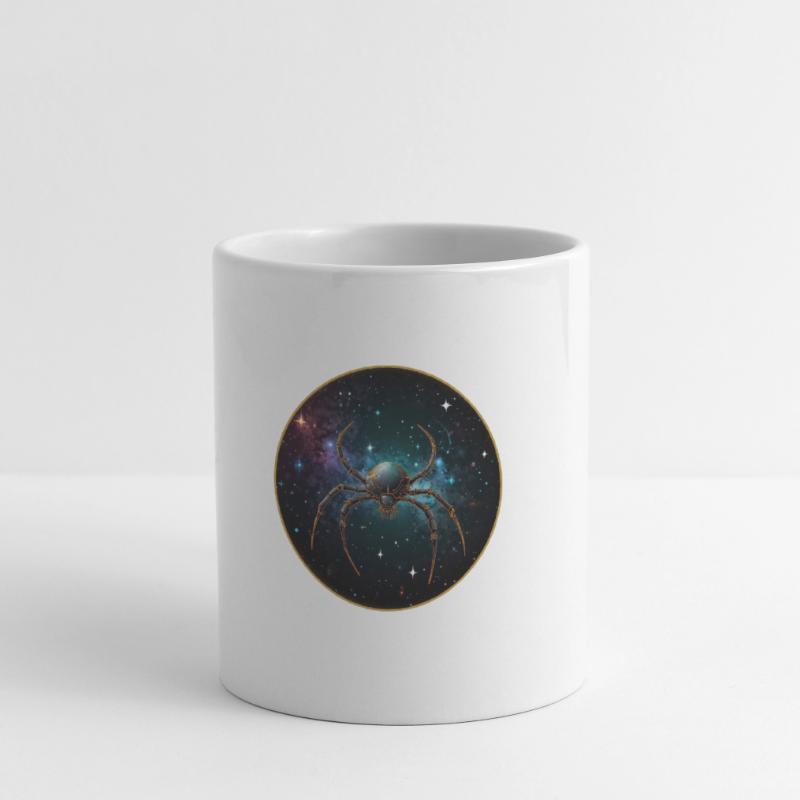 Araignée de l’espace dans l’espace en orbite Mug blanc