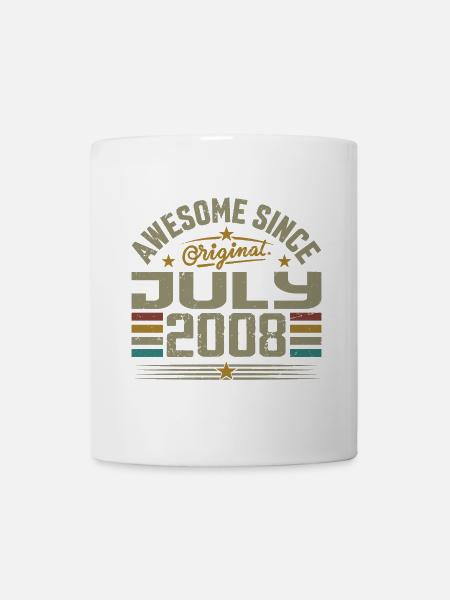 Construit en Juillet 2008 | Cadeau Juillet 2008 - Mug blanc - blanc
