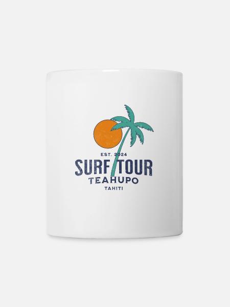 Surf tour Teahupoo Tahiti - Mug blanc - blanc