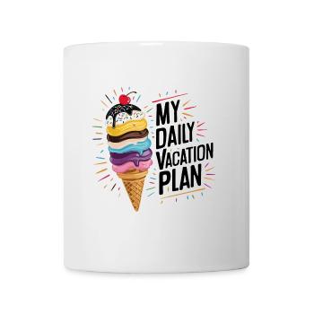 mein täglicher Plan Eis Essen bunte Eistüte - Tasse - Weiß - Vorne