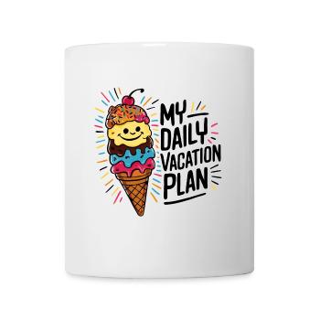 mein täglicher Plan Eis Essen bunte Eistüte - Tasse - Weiß - Vorne