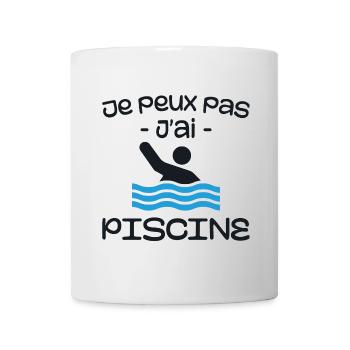 Ich kann kein Schwimmbad haben - Tasse - Weiß - Vorne