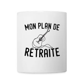 Mon Plan de Retraite la Guitare - Cadeau Guitare - Mug blanc - blanc - Devant