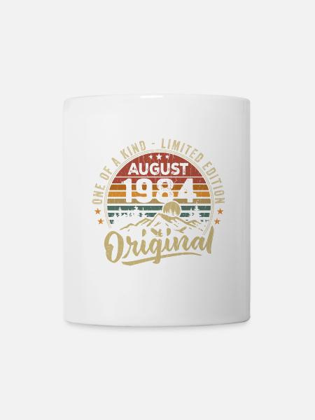 Août 1984 Cadeau Anniversaire 1984 Légendes Août - Mug blanc - blanc
