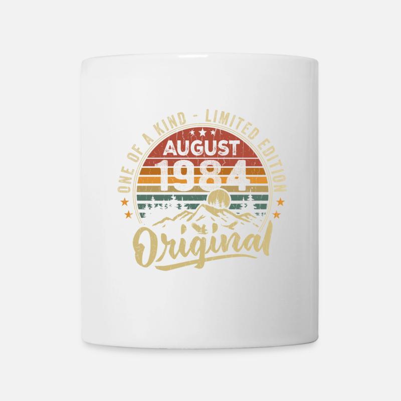 August 1984 Geburtstagsgeschenk 1984 Legenden August - Tasse - Weiß