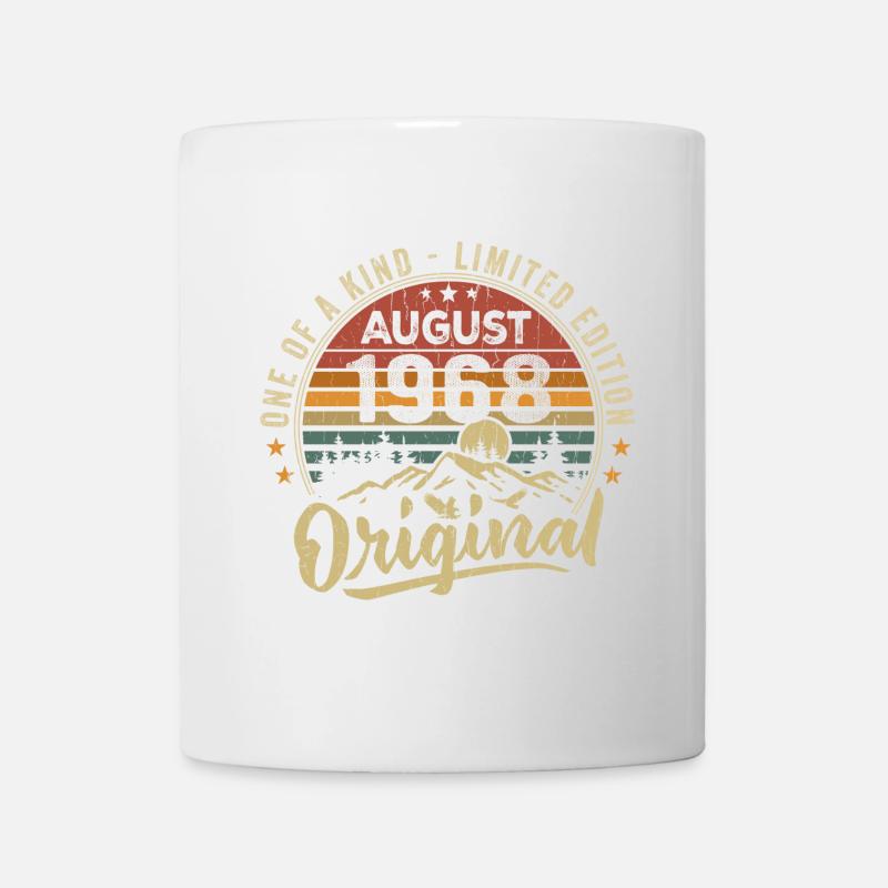 August 1968 Geburtstagsgeschenk 1968 Legenden August - Tasse - Weiß