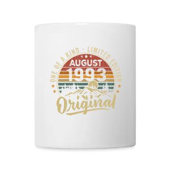 August 1993 Geburtstagsgeschenk 1993 Legenden August - Tasse - Weiß - Vorne