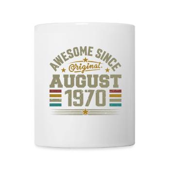August 1970 Geburtstag August 1970 August 1970 Retro - Tasse - Weiß - Vorne